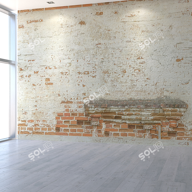 Vintage Brick Wall Texture - High Resolution 3D model image 5