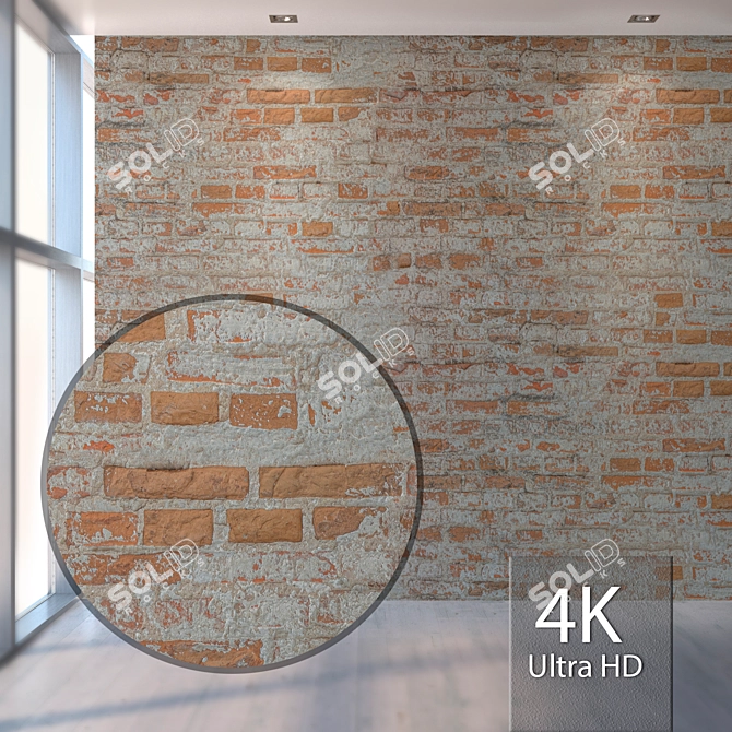 Seamless Brick Texture Set 3D model image 1