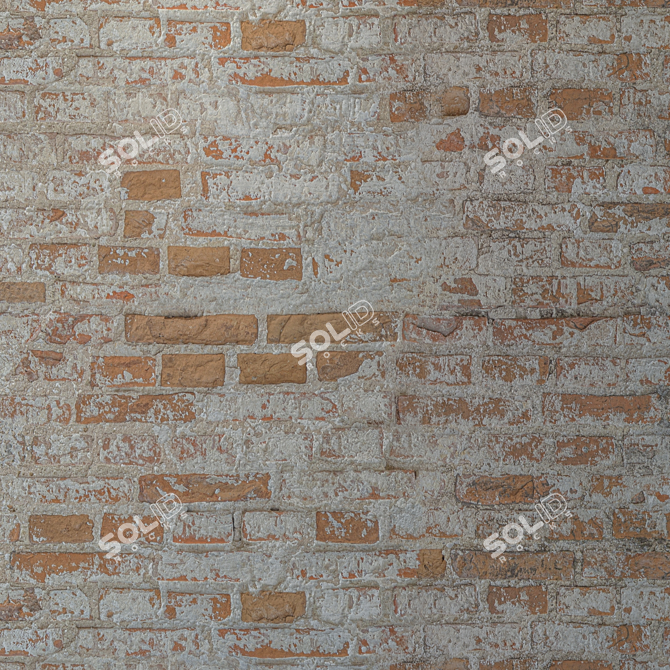 Seamless Brick Texture Set 3D model image 4