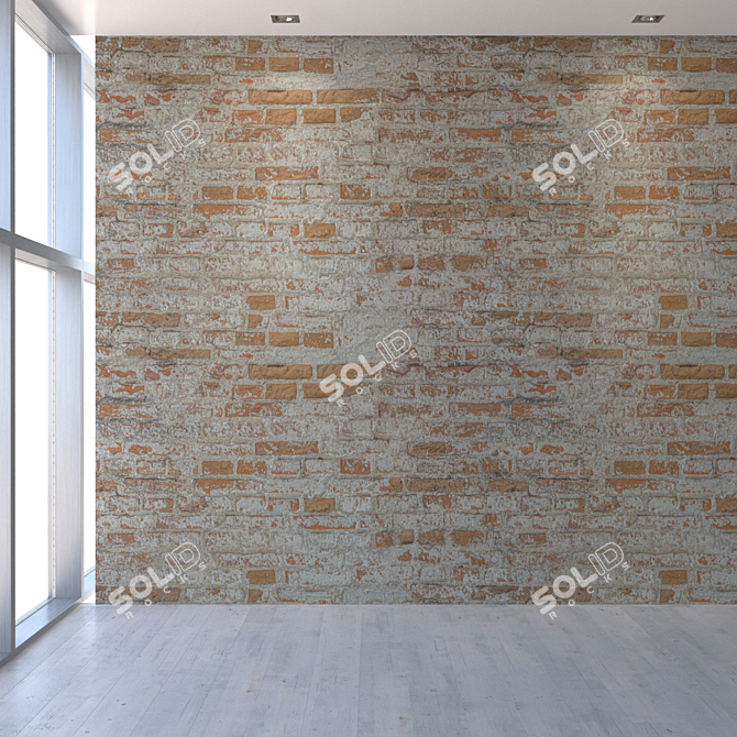 Seamless Brick Texture Set 3D model image 5