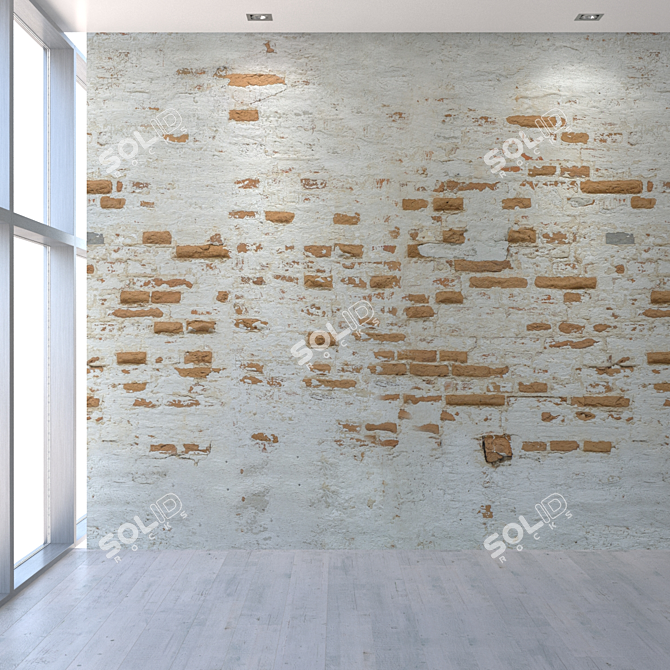 Seamless Brick Texture Set 3D model image 5