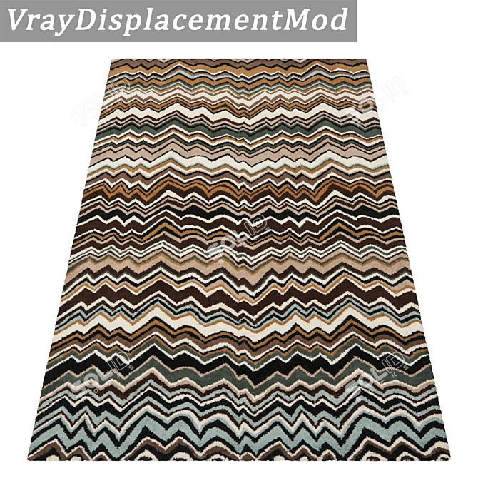 Luxury Carpets Set: High-Quality Textures, 3D Models 3D model image 3