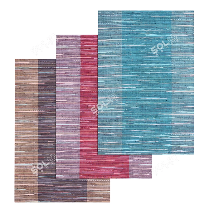 Luxury Carpet Set - Exquisite Textures 3D model image 1