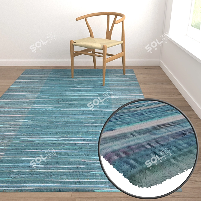 Luxury Carpet Set - Exquisite Textures 3D model image 5