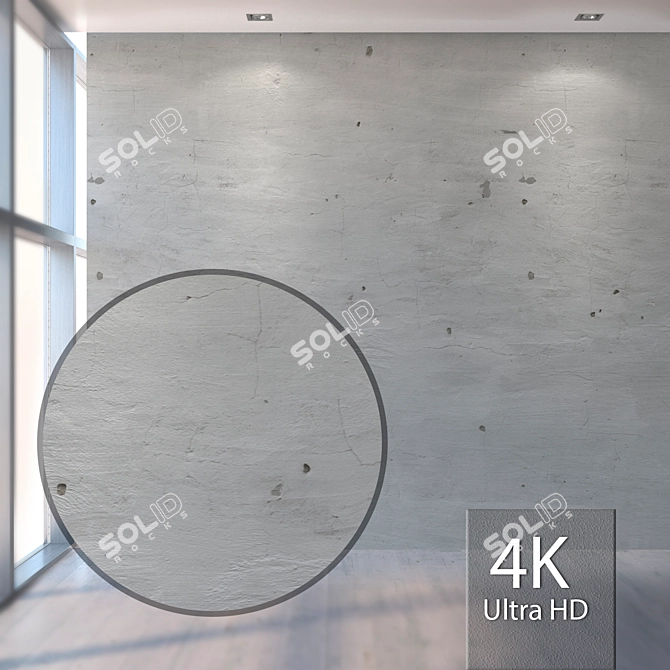 Seamless Plaster Texture Kit 3D model image 1