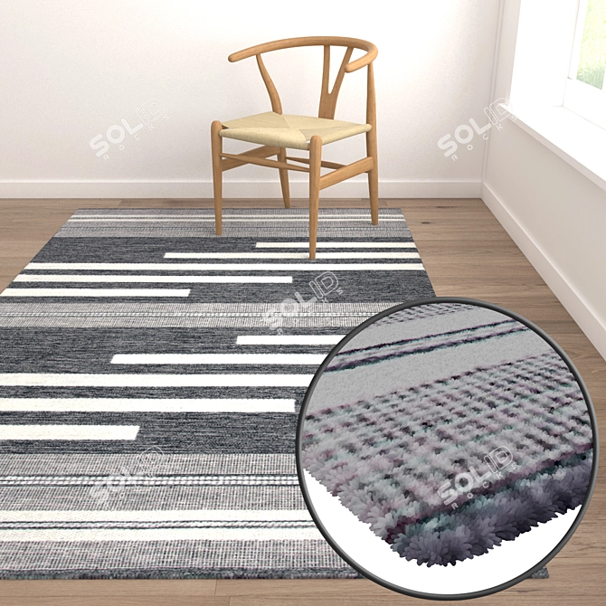 Luxury Carpet Set for Stunning Interiors 3D model image 5