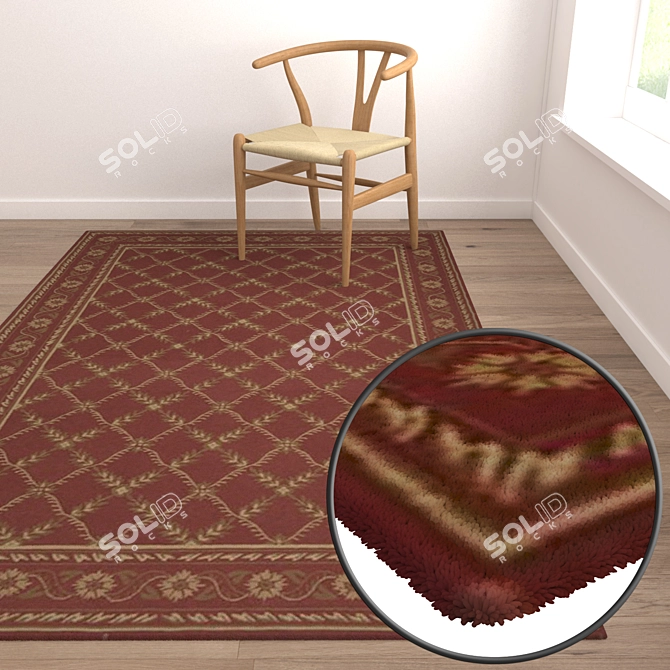 Luxurious Carpet Set: High-Quality Textures for Stunning Renders 3D model image 5