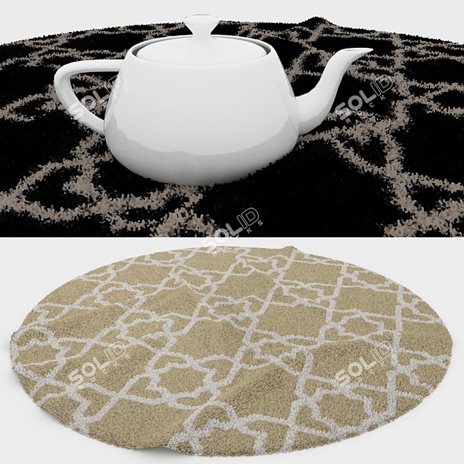 Versatile Round Carpets Set 3D model image 3