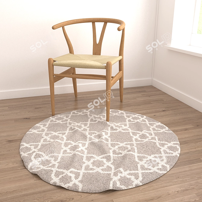 Versatile Round Carpets Set 3D model image 4