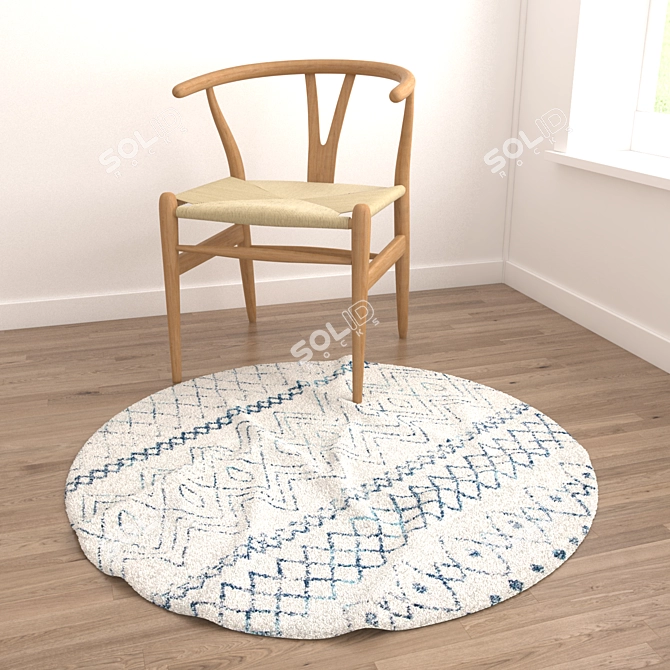 Round Carpets Set: Versatile and Realistic 3D model image 4