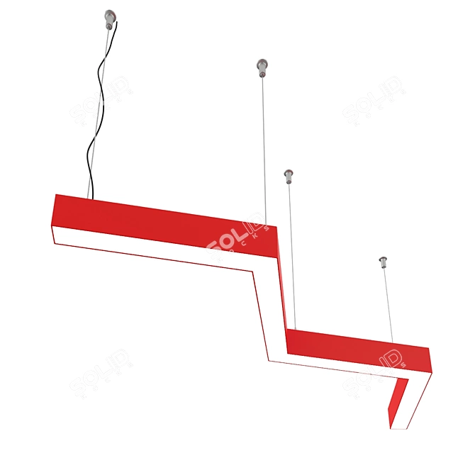 Zigzag Segment for 500mm Bone Light 3D model image 2