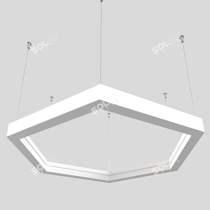 Hexagon Outdoor Bone Light 3D model image 3