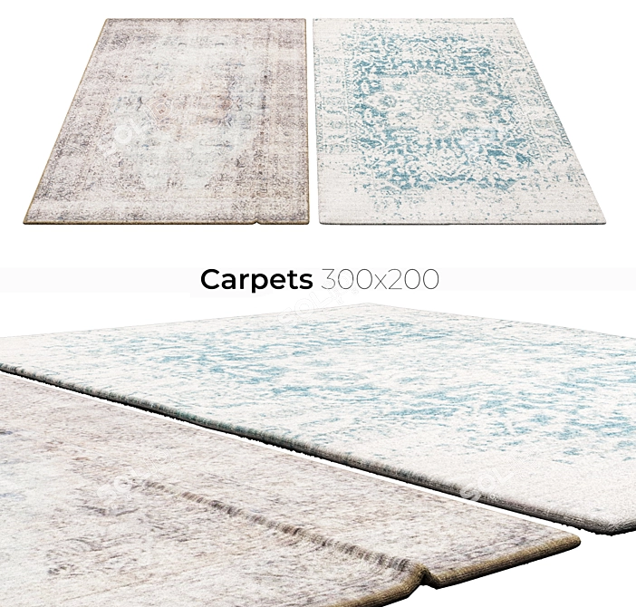 Stylish Interior Carpets 3D model image 1