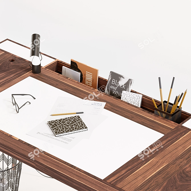 Elegant Workspace Set: BoConcept Cupertino Table & Adelaide Chair 3D model image 3