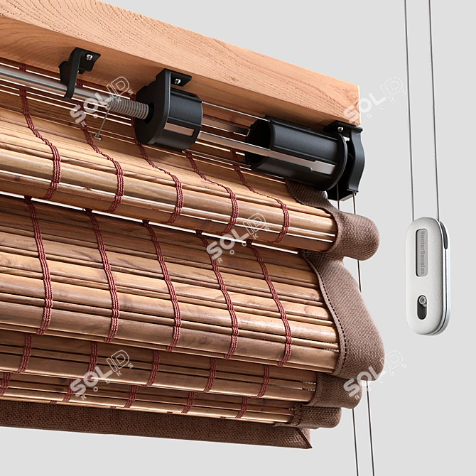 Natural Elegance Woven Wood Shades 3D model image 3