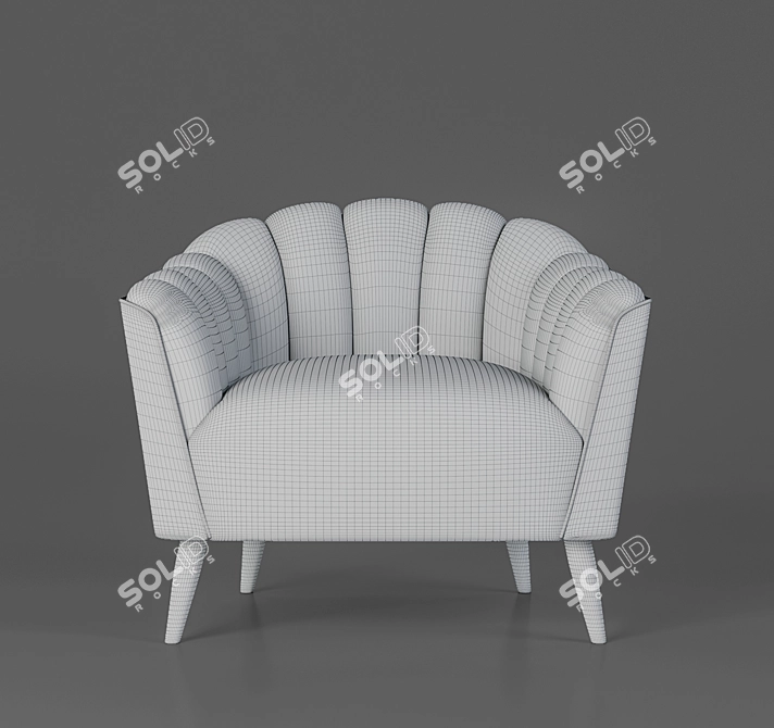 Modern Comfort Armchair 3D model image 4