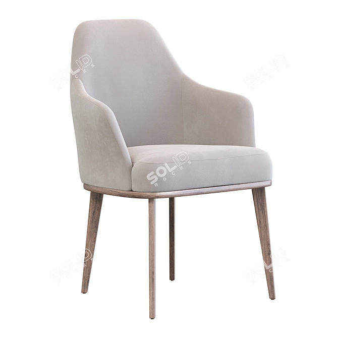 Liam Chair: Compact and Comfortable 3D model image 1