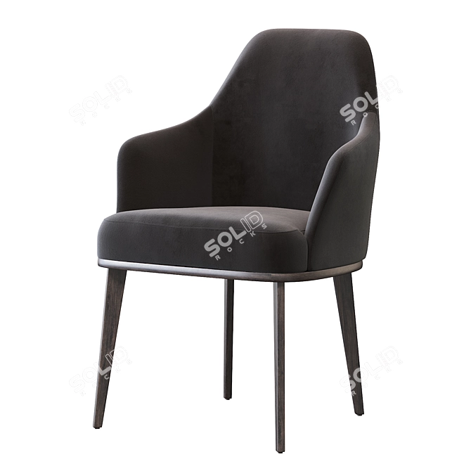 Liam Chair: Compact and Comfortable 3D model image 2