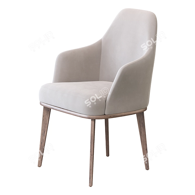 Liam Chair: Compact and Comfortable 3D model image 3