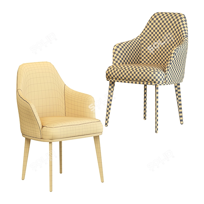 Liam Chair: Compact and Comfortable 3D model image 5