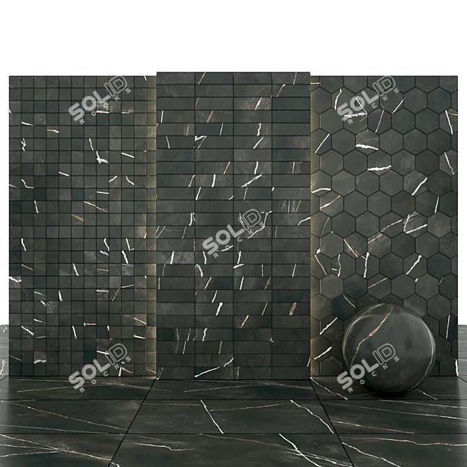 QSO Black Marble: Stunningly Realistic Tiles 3D model image 3