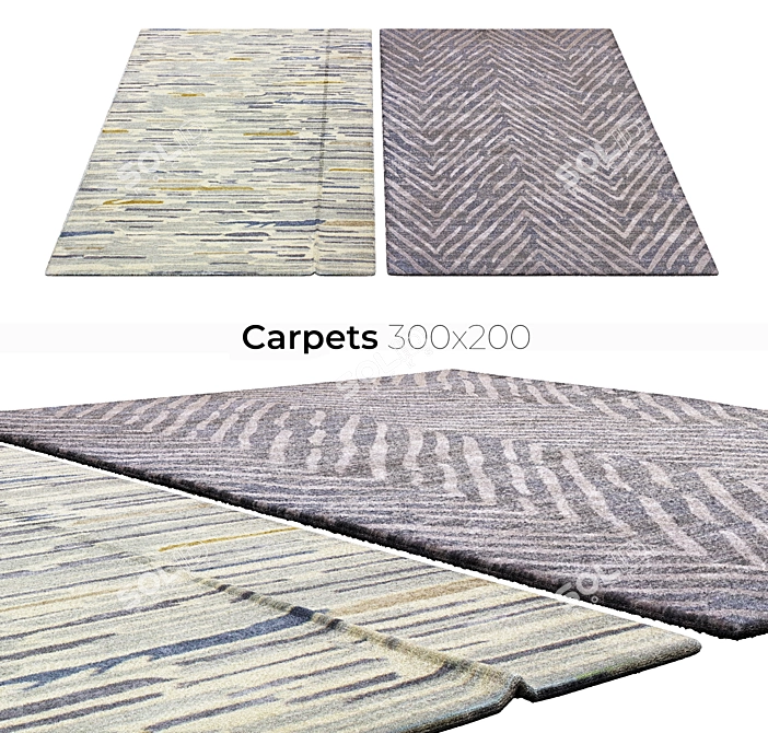 Stylish Interior Carpets 3D model image 1