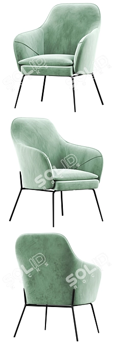 Modern ESTE Armchair: Stylish Design & Comfort 3D model image 4
