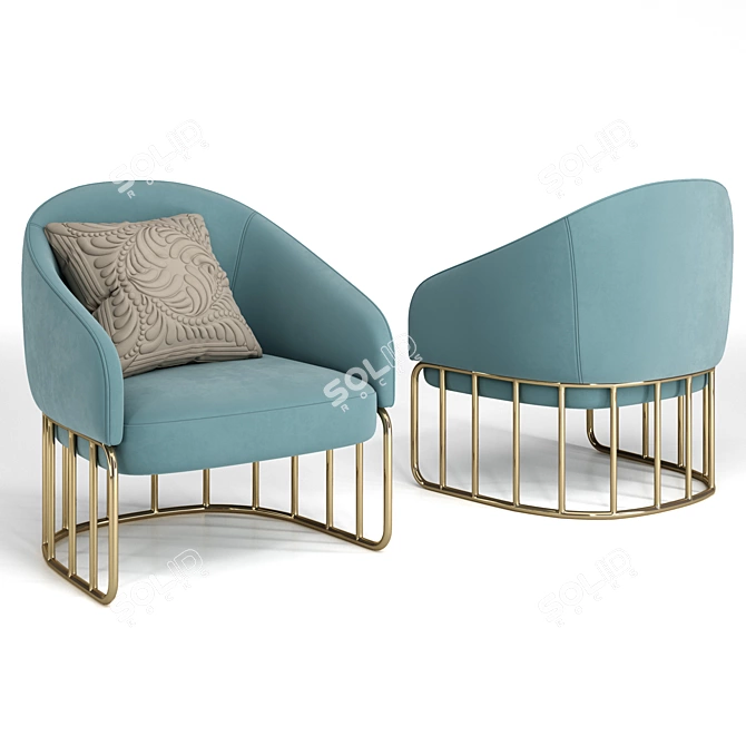 Modern Elegance: LIANG&EIMIL Boston Chair 3D model image 2