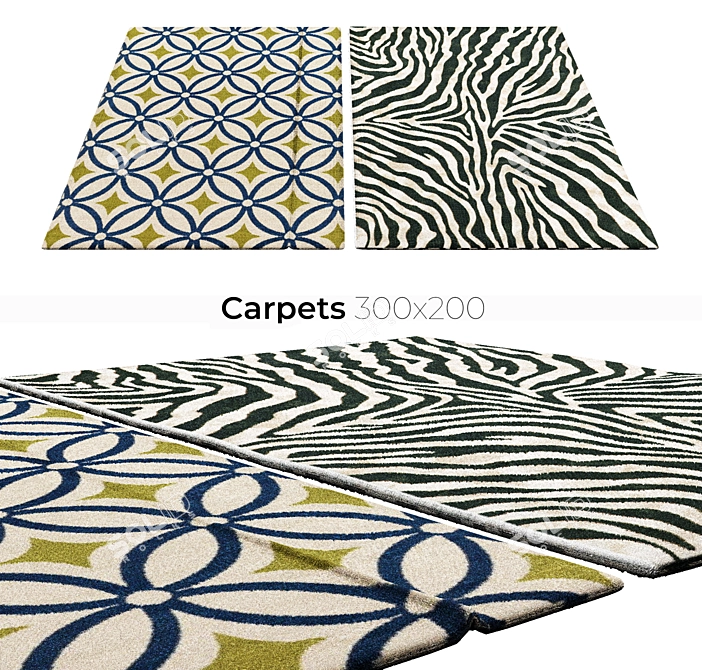 Stylish Interior Carpets 3D model image 1