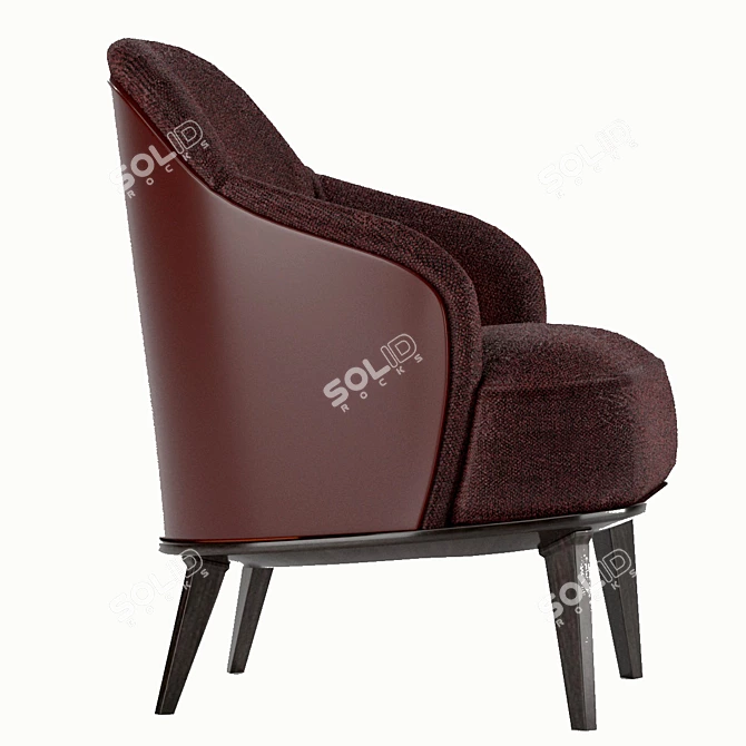 Contemporary Millennial Armchair 3D model image 2