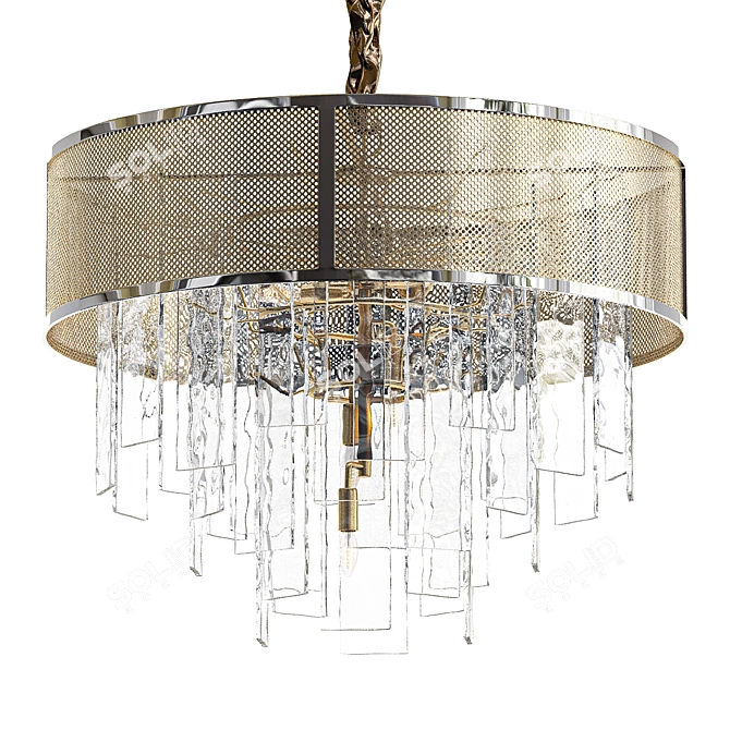 Elegant Mesh Chandelier - GENIA 3D model image 1