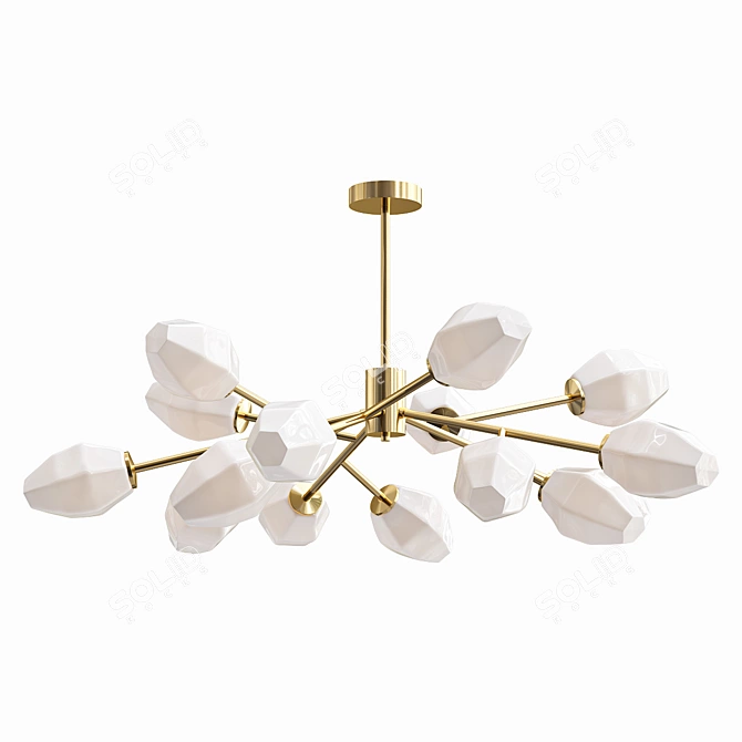 Ethereal Crystal Chandelier 3D model image 1