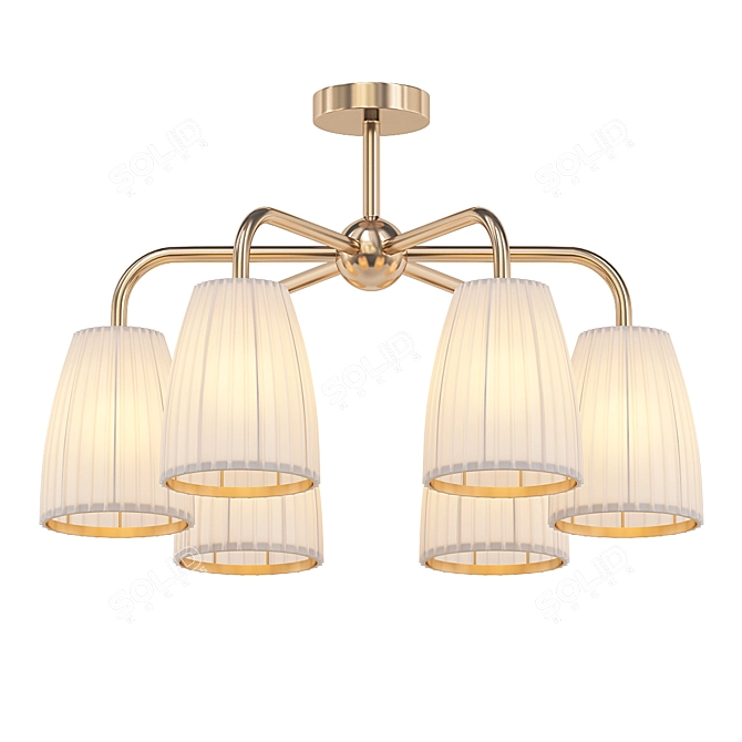 Classic American Style Brass Chandelier 3D model image 1