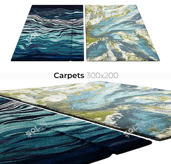 Stylish Interior Carpets 3D model image 1