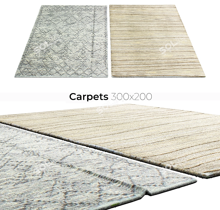 Elegant Interior Carpets 3D model image 1