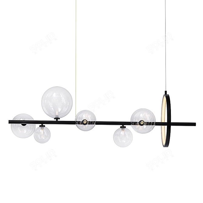 Elegant IONA-L Pendant Light 3D model image 1