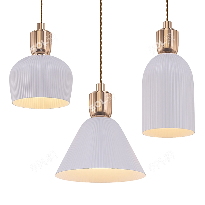 Modern Ceramic Pendant Light 3D model image 1