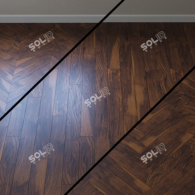 Pecan Red River Parquet 3D model image 1