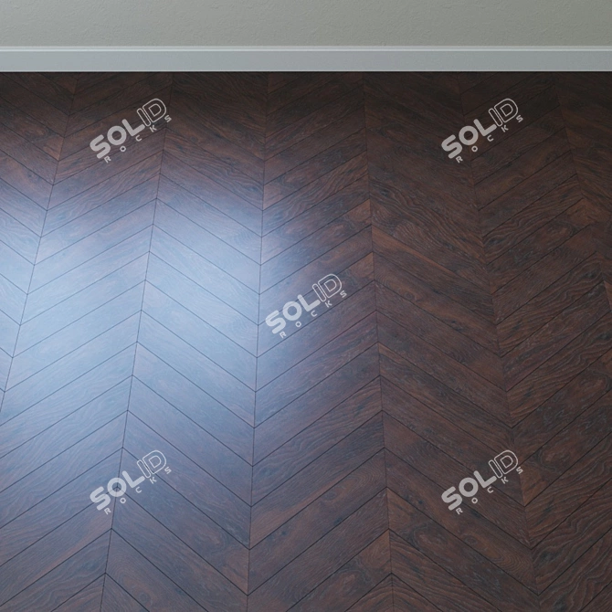 Pecan Smoky Mountains: Exquisite Parquet 3D model image 3