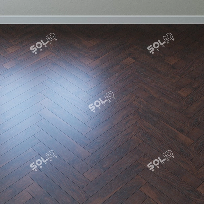 Pecan Smoky Mountains: Exquisite Parquet 3D model image 4