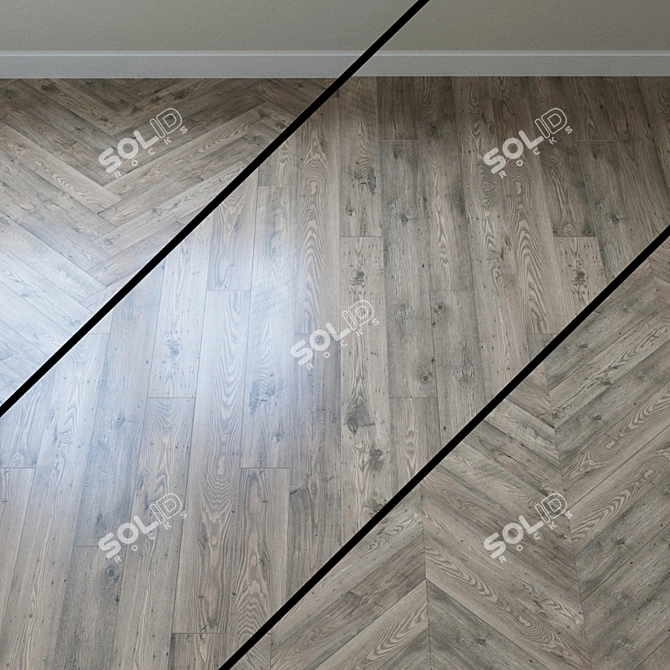 Vintage Classic Northern Oak Parquet 3D model image 1