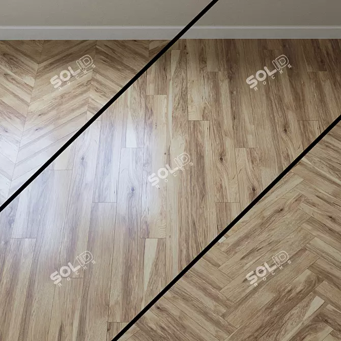 Vintage Classic Natural Pecan Parquet 3D model image 1