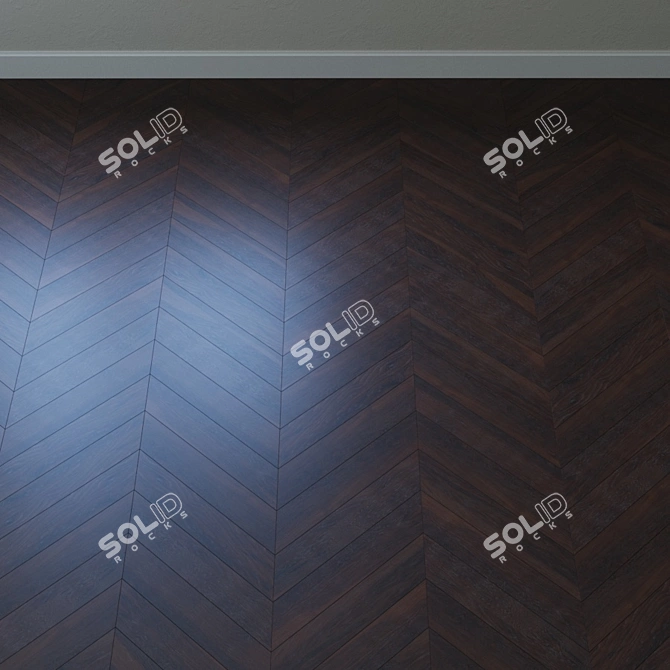 Vintage Pecan Parquet: Smoky Mountain Chic 3D model image 3