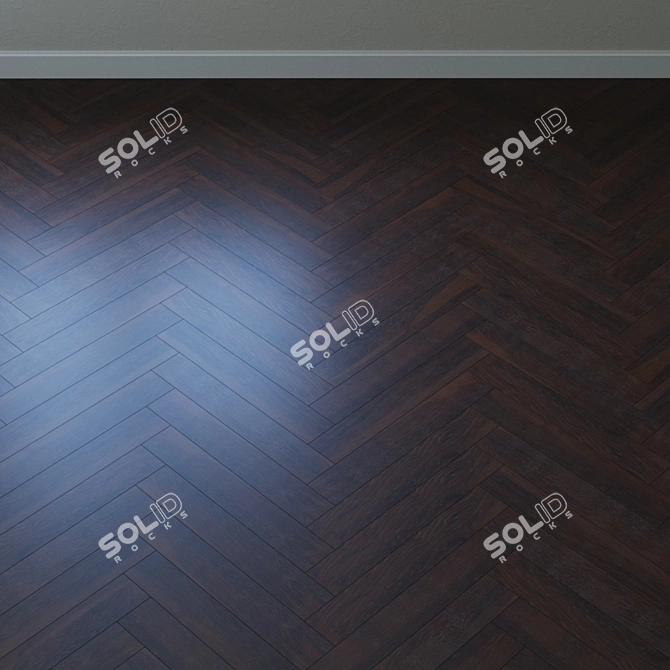 Vintage Pecan Parquet: Smoky Mountain Chic 3D model image 4