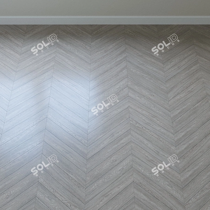 Vintage White Lacquered Pecan Parquet 3D model image 3