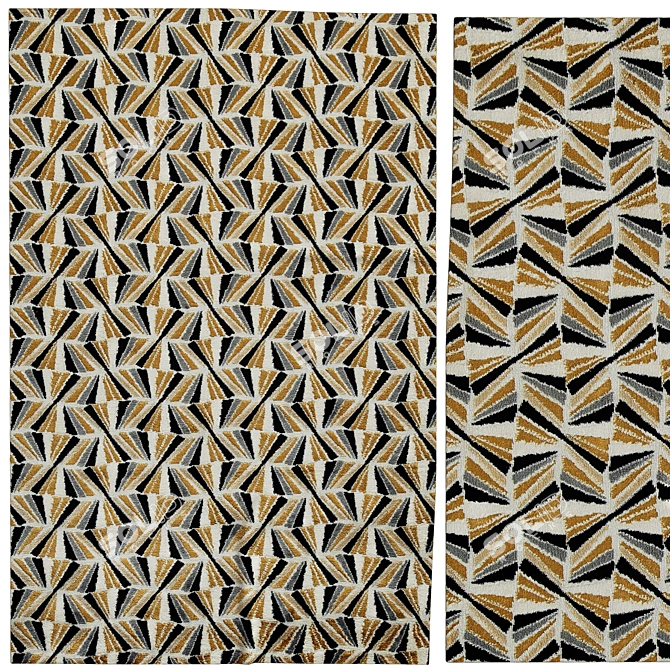 Versatile 3D Carpets - 3 Designs 3D model image 1