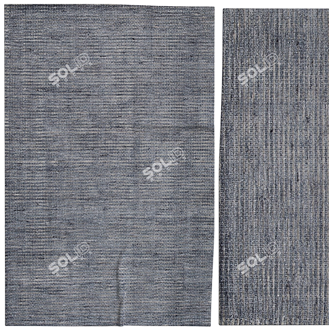 Versatile 3D Carpets in 3 Designs 3D model image 1