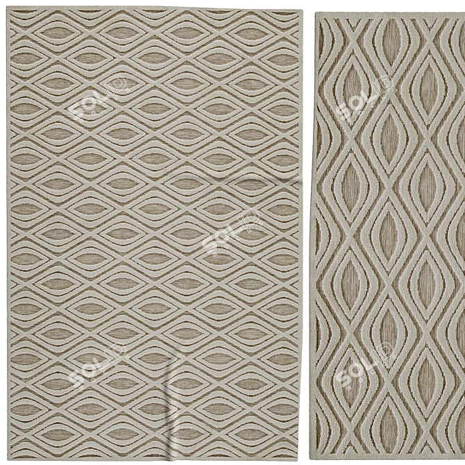 Versatile 3D Carpets (3 Designs) 3D model image 1