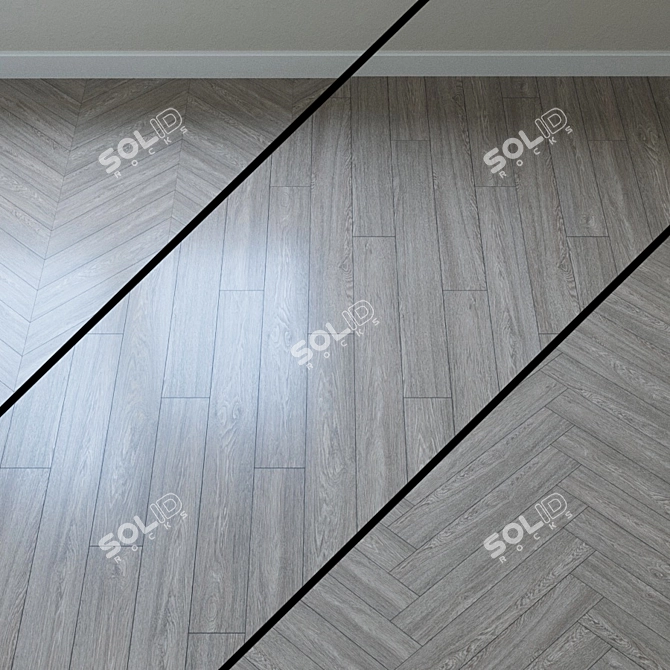 Vintage Classic Pierre Oak Parquet 3D model image 1