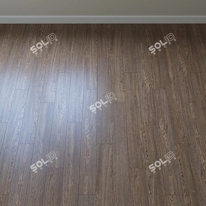 Vintage Classic Bourbon Oak Parquet 3D model image 2